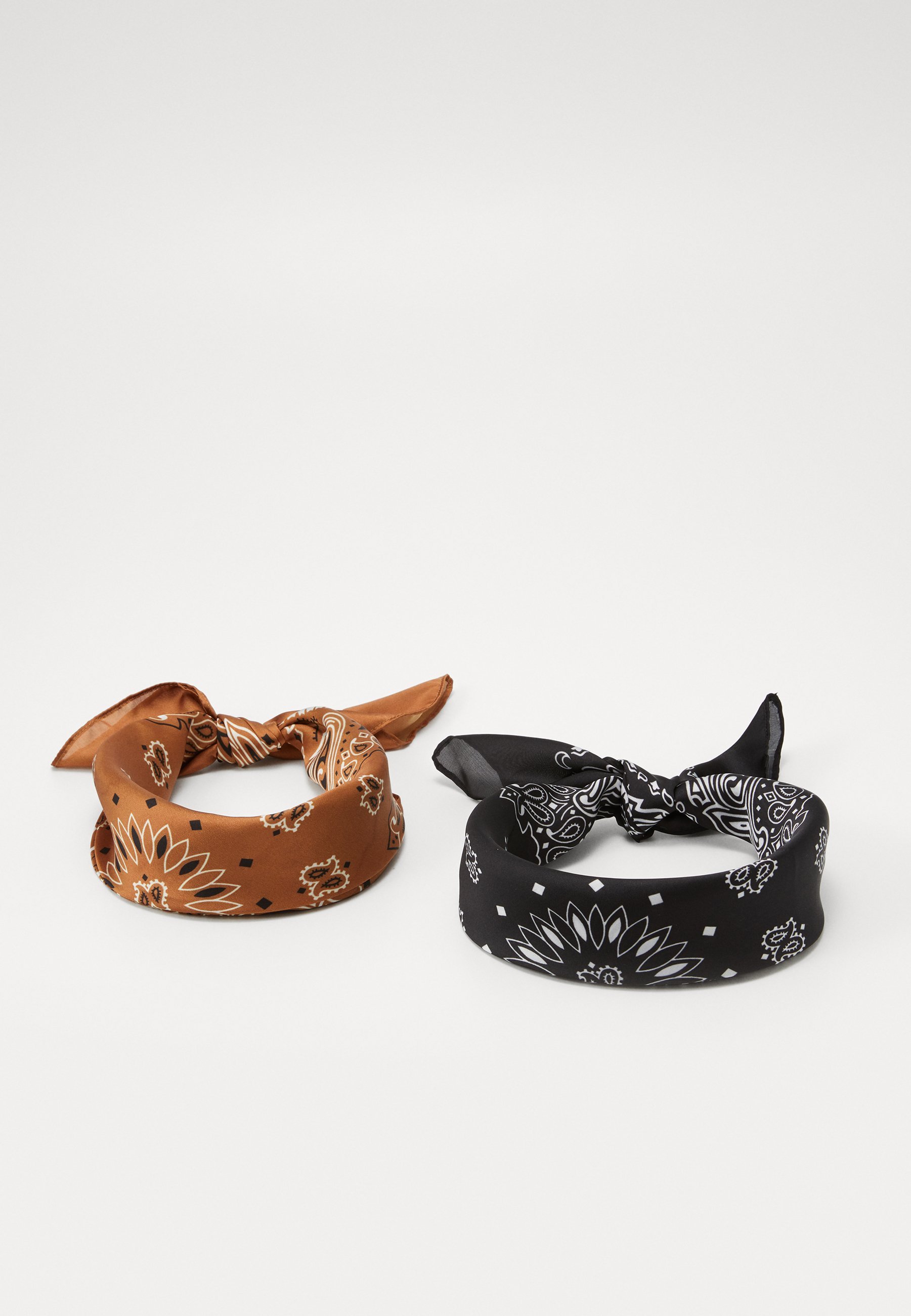 Lot de 2 bandanas unisexes Urban Classics - Foulard - noir/cognac