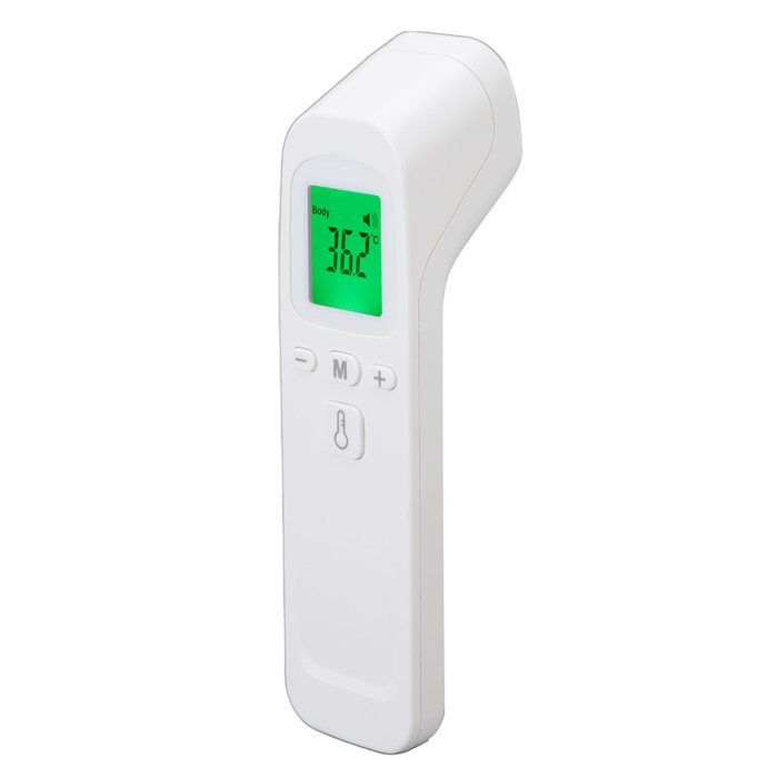 Thermomètre frontal blanc Thermomètre infrarouge numérique électrique sans contact pour hôpital, blanc