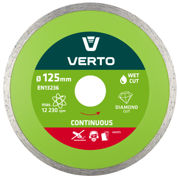 Tarcza diamentowa 125x22.2 mm, pełna VERTO 61H3T5