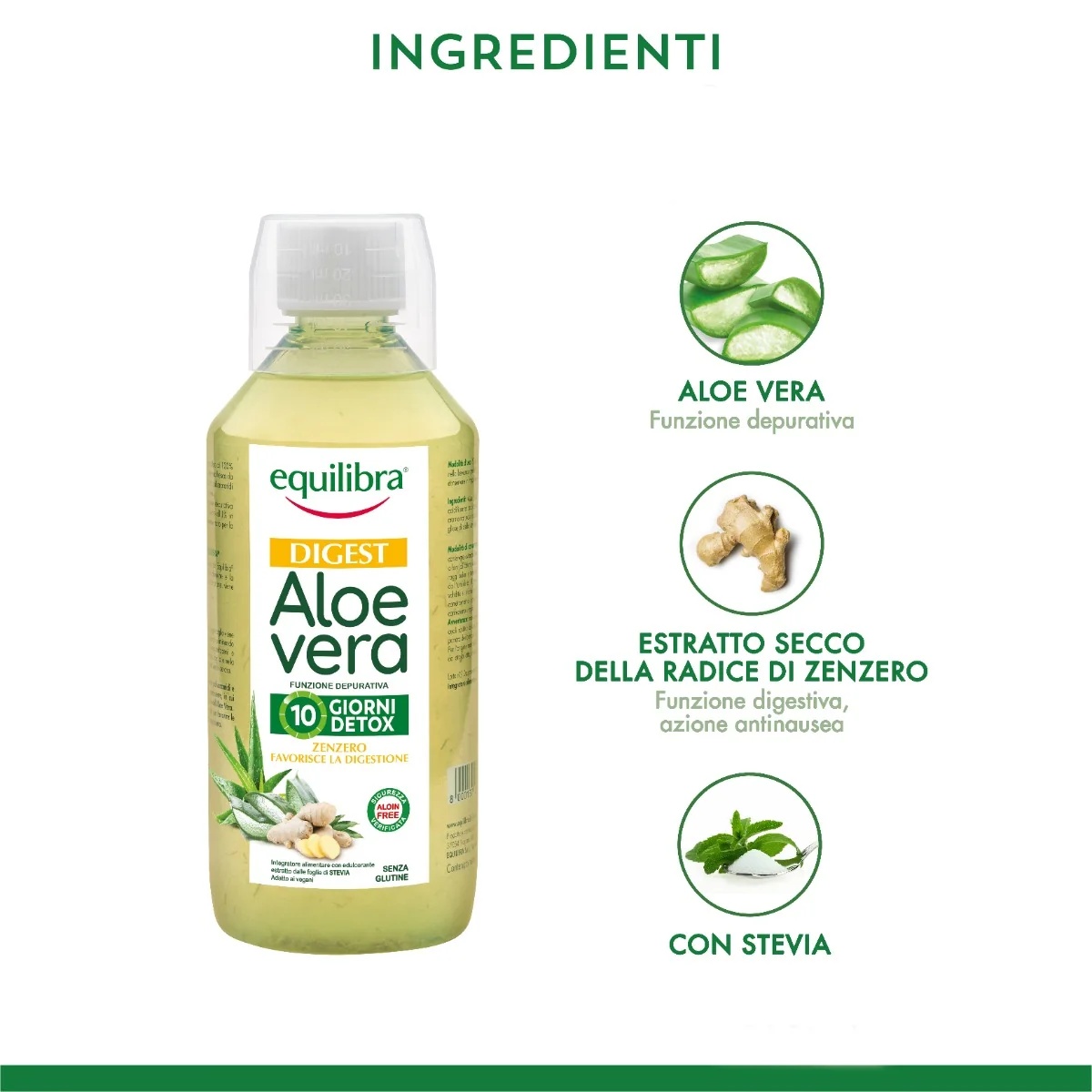 EQUILIBRA Equilibra Aloë Vera Digest Gember 500 ml Na travení