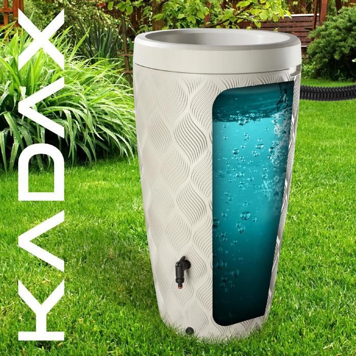 240-Liter-Regenwassertank mit Blumentopf und Wasserhahn - KADAX