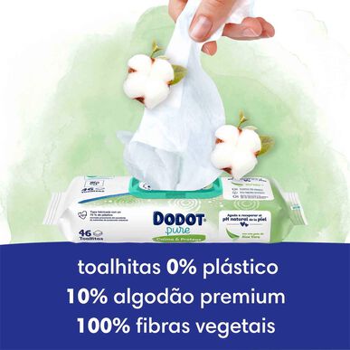 Dodot våtservietter for babyer Aqua Pure Aloe Vera-pakke 3 x 46 stk.