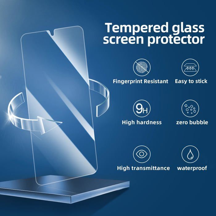 Lot de 3, Verre Trempé pour Samsung Galaxy S24 5G Protection efficace contre les Rayures - sans Bulles