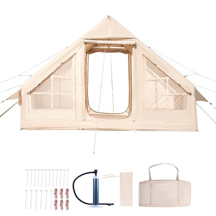 DUOKU Oppblåsbart Campingtelt - 3x2x2 m - 5 Personer - 300D Oxford Stoff - Enkel å Sette Opp