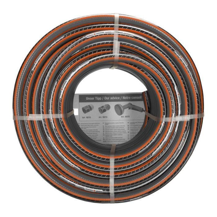 GARDENA Tuyau d'arrosage Comfort HighFlex – Longueur 25m – Ø15mm – Anti nœud et indéformable – Garantie 25 ans (18075-26)