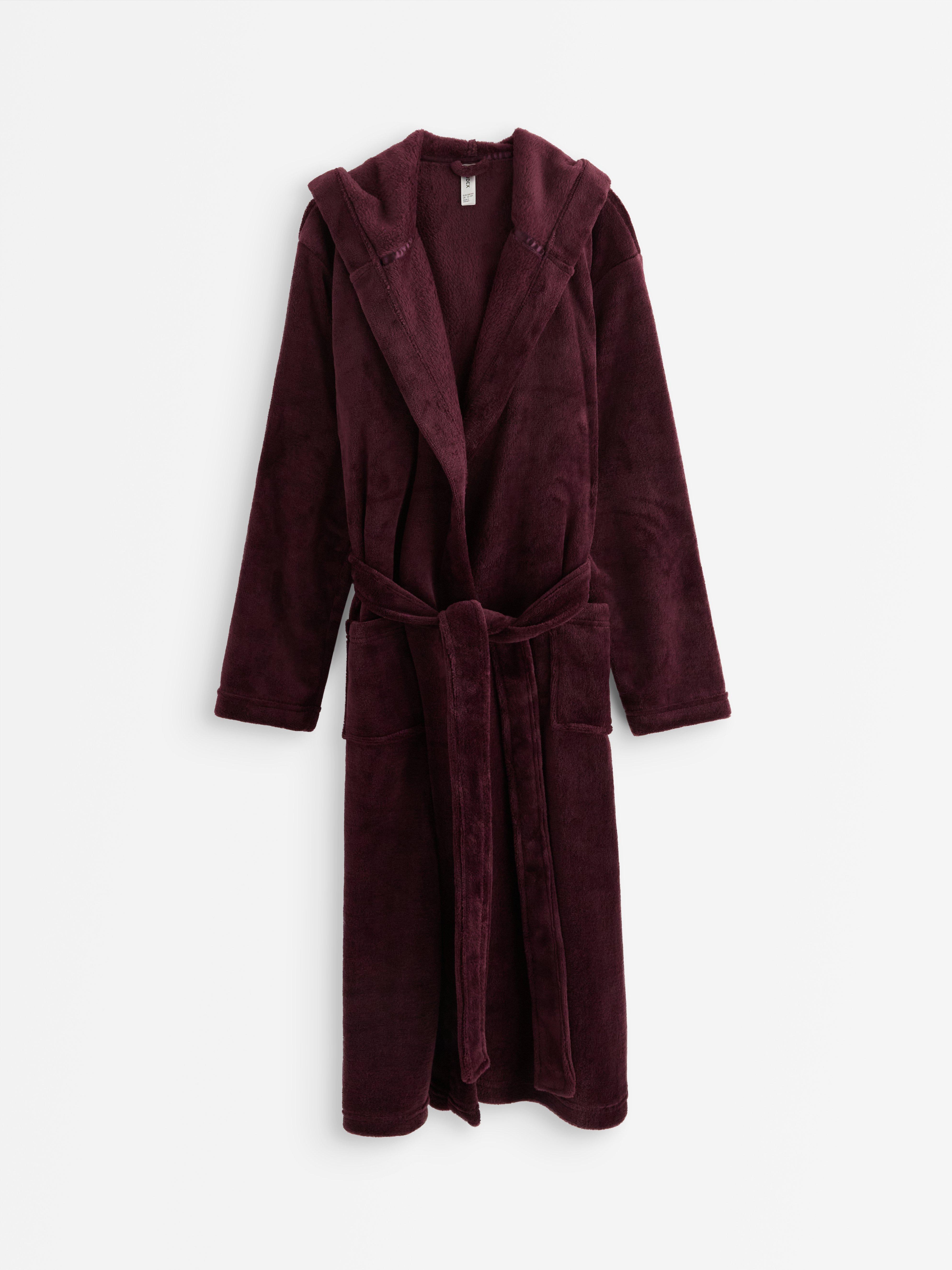 Morgonrock i fleece Dark Lilac