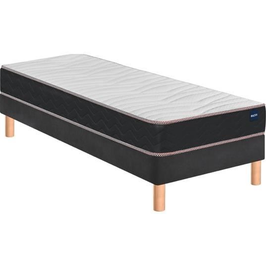 Conjunto de colchón y base de cama BULTEX Vitality 1.1 de 90x200 + Base de cama gris humo + Patas