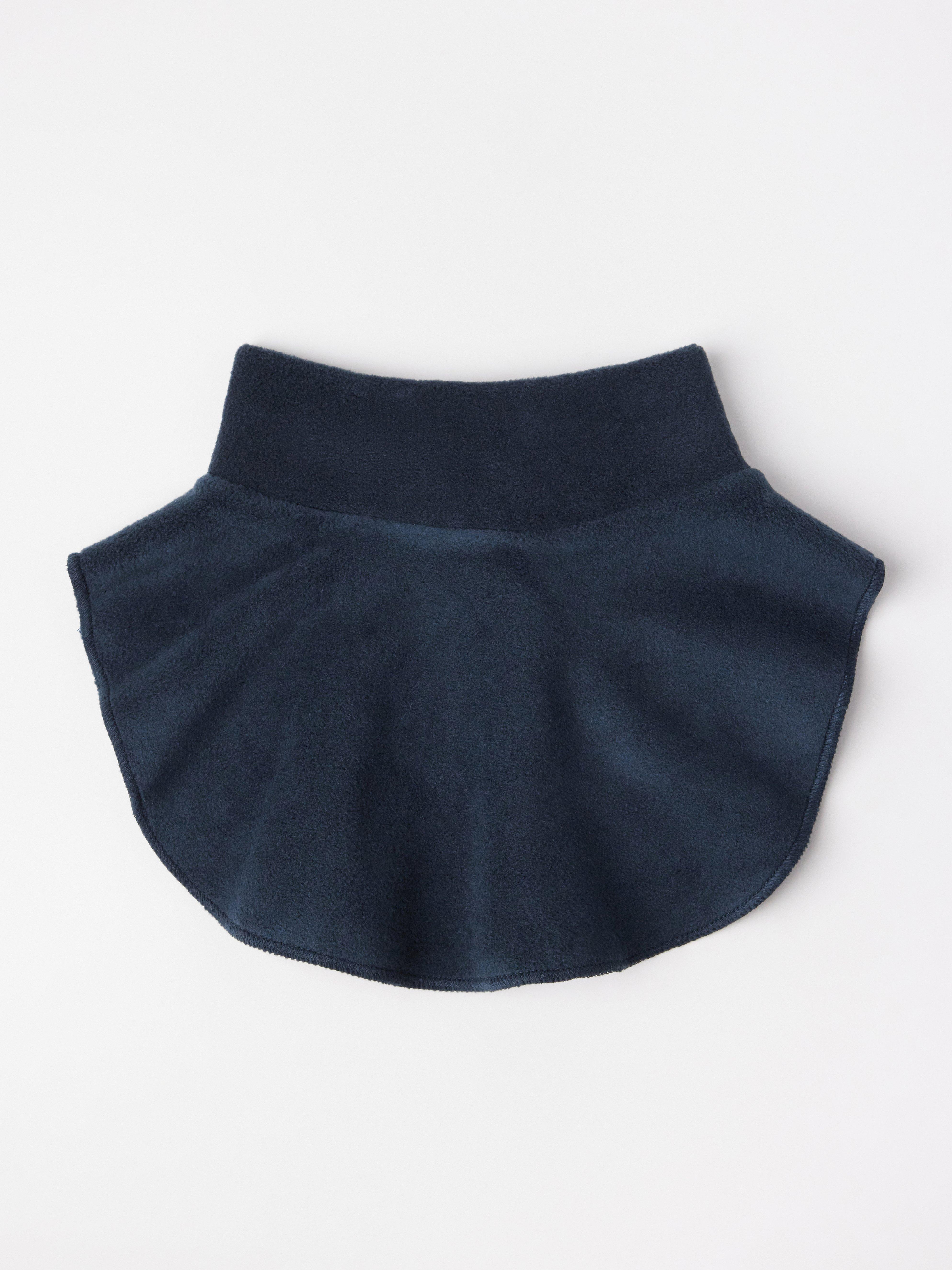 Fleece-poloskjorte mørk marineblå