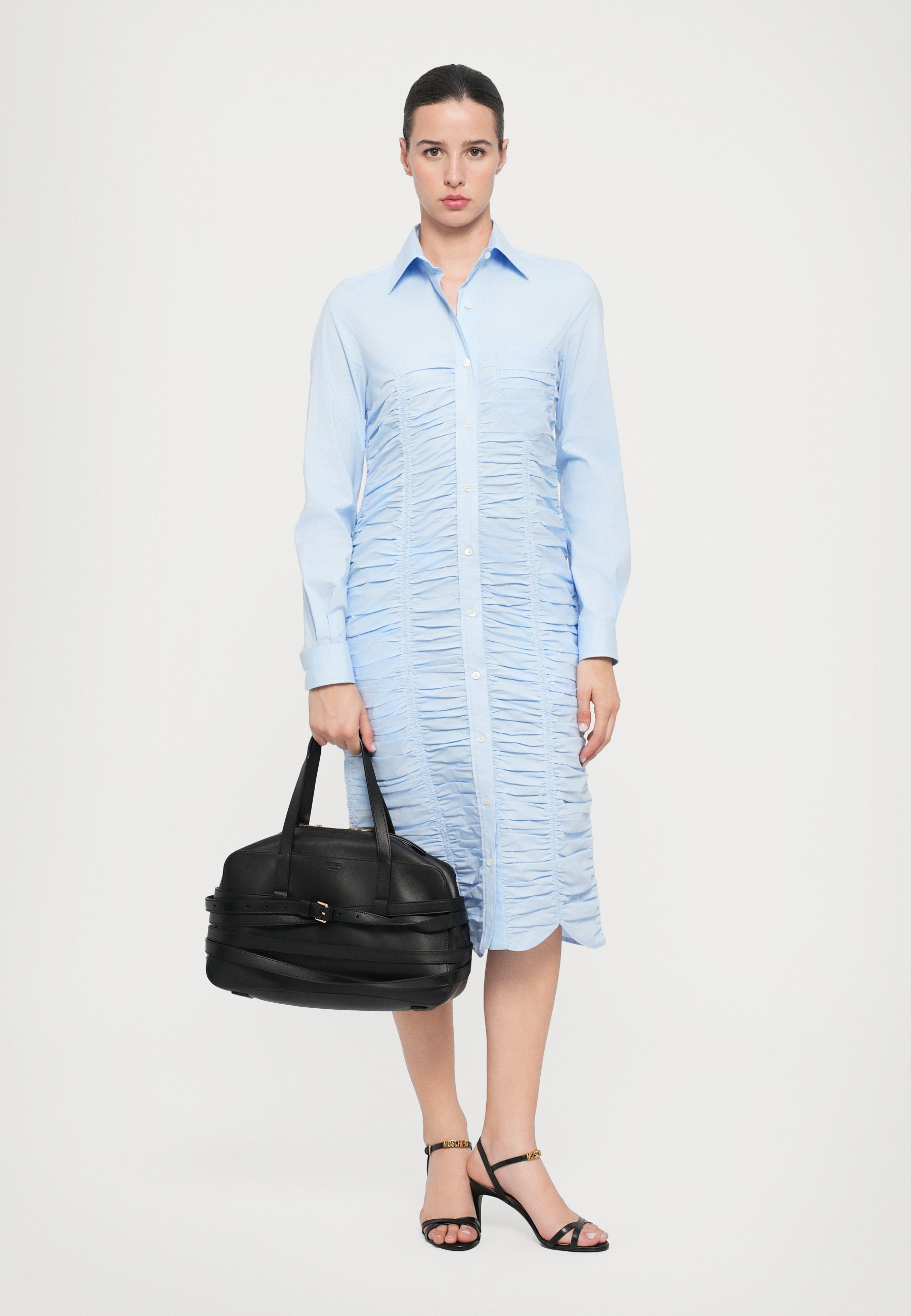 Robe chemise stretch Moschino - bleu clair