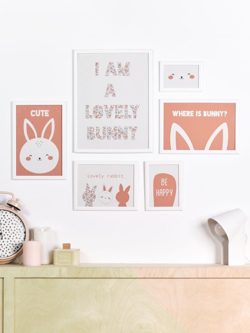 Set van 6 posterlijsten - WIT