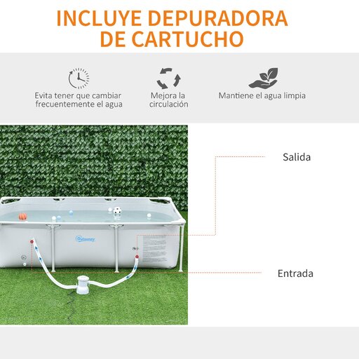 Avtagbar pool i solig miljö