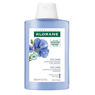 Klorane Flax Volume Fine Hair Shampoo, Flax Fiber Bio Volume Shampoo for fint hår