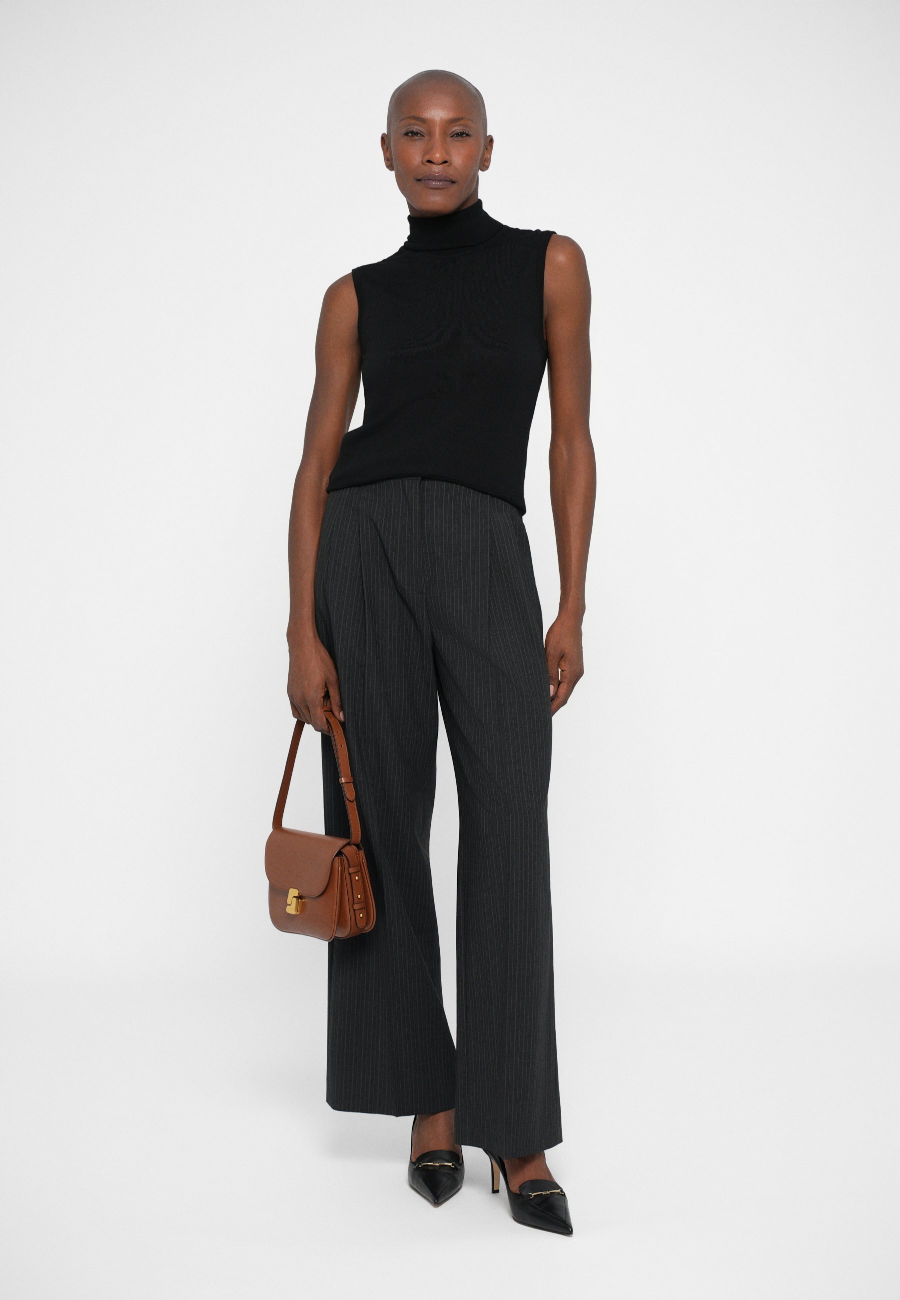 Filippa K DARCEY PINSTRIPE BROEK - Broek - antraciet