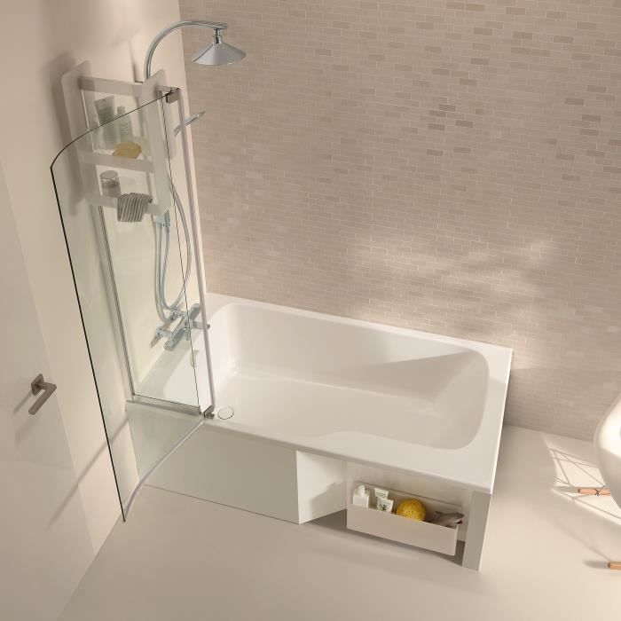 Bañera/ducha rectangular Jacob Delafon Malice 160x85cm Blanca E6D146L-00