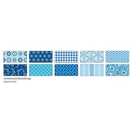 Papier cartonné Folia - Motifs assortis bleus - 50x70cm - 10 feuilles