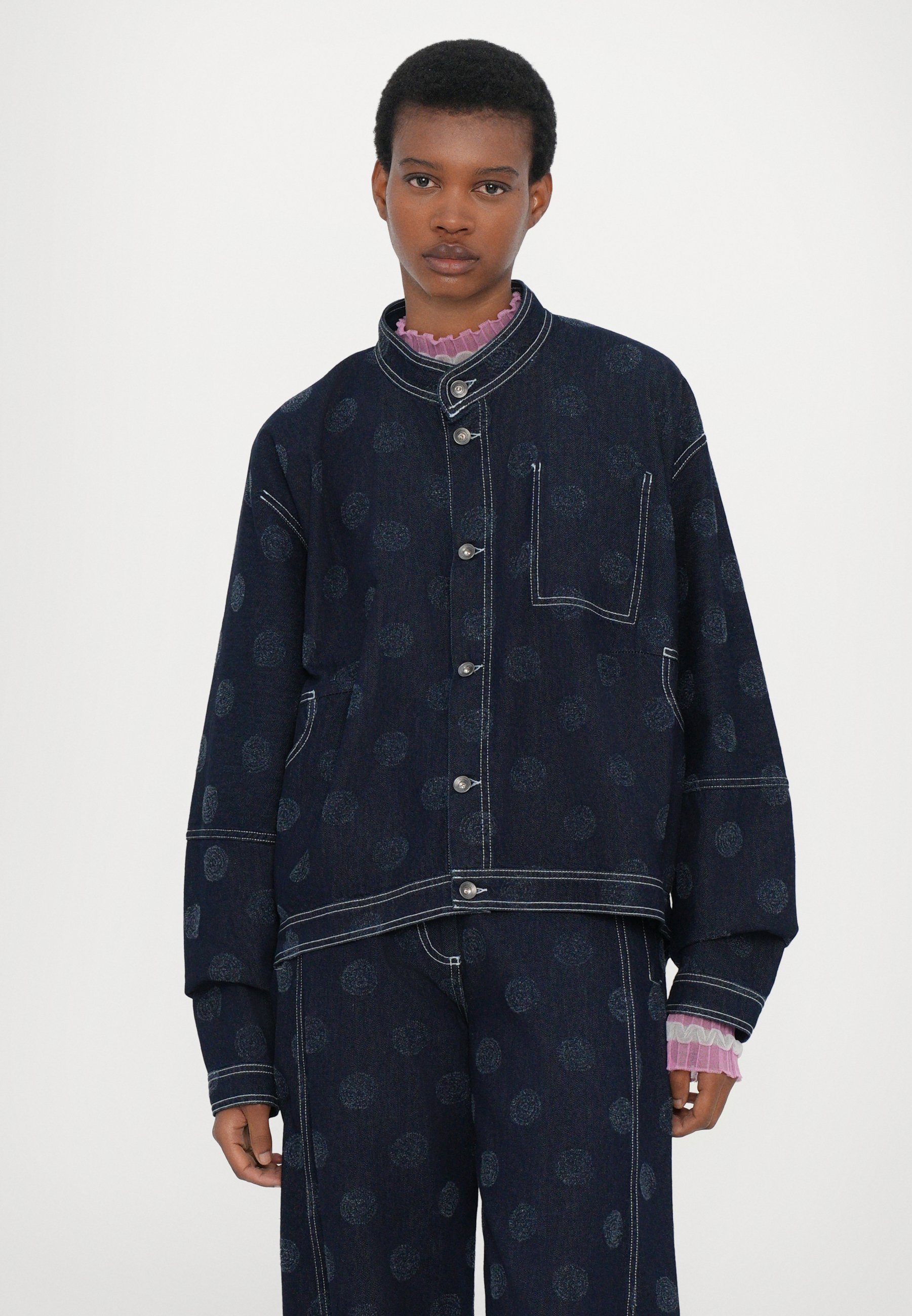 Henrik Vibskov DART JACKET - Giacca di jeans - blu scuro