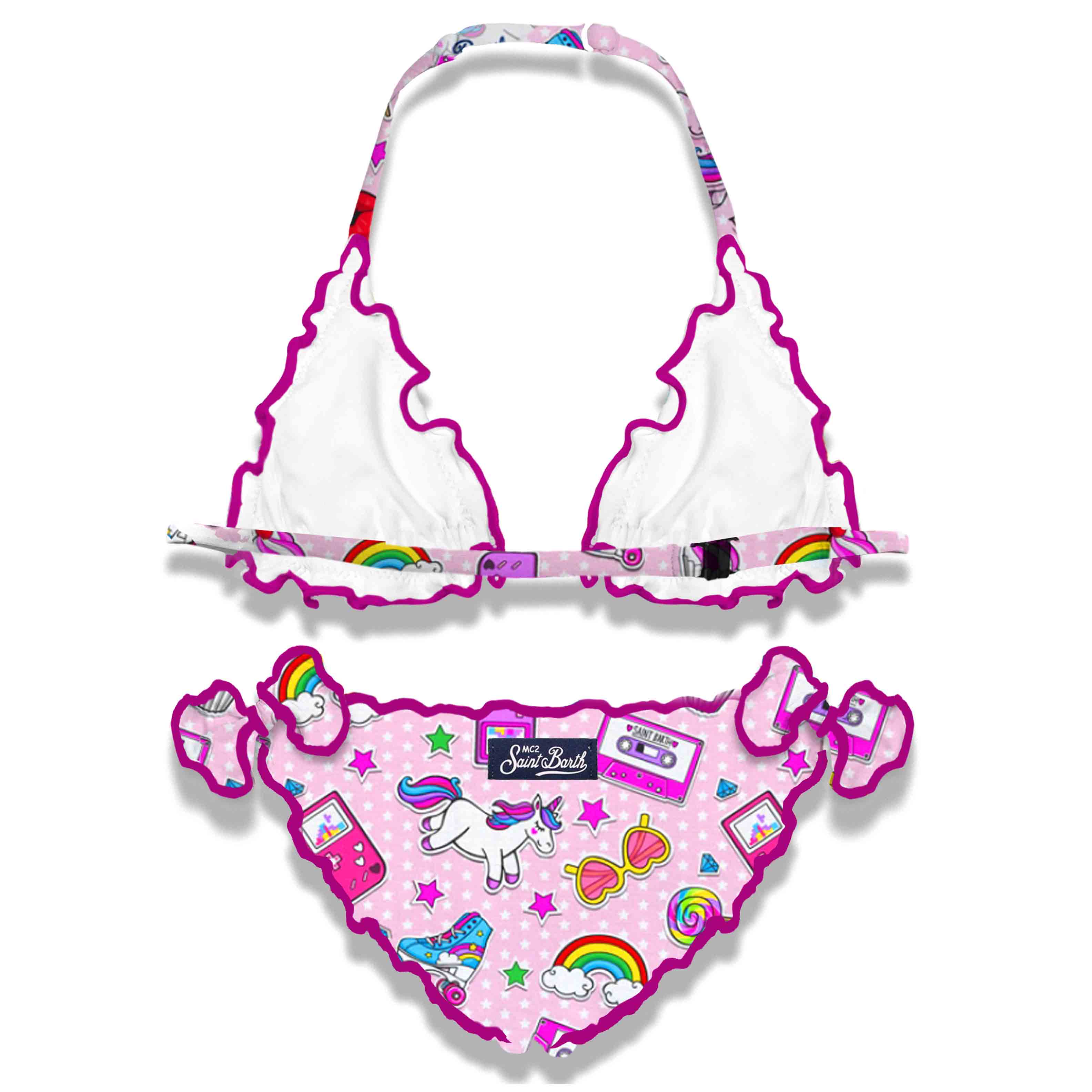 Triangelbikini voor meisjes met patroon