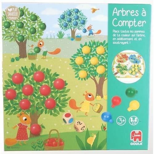 Gioco educativo - GOULA - Contare gli alberi - Mele di legno e dadi