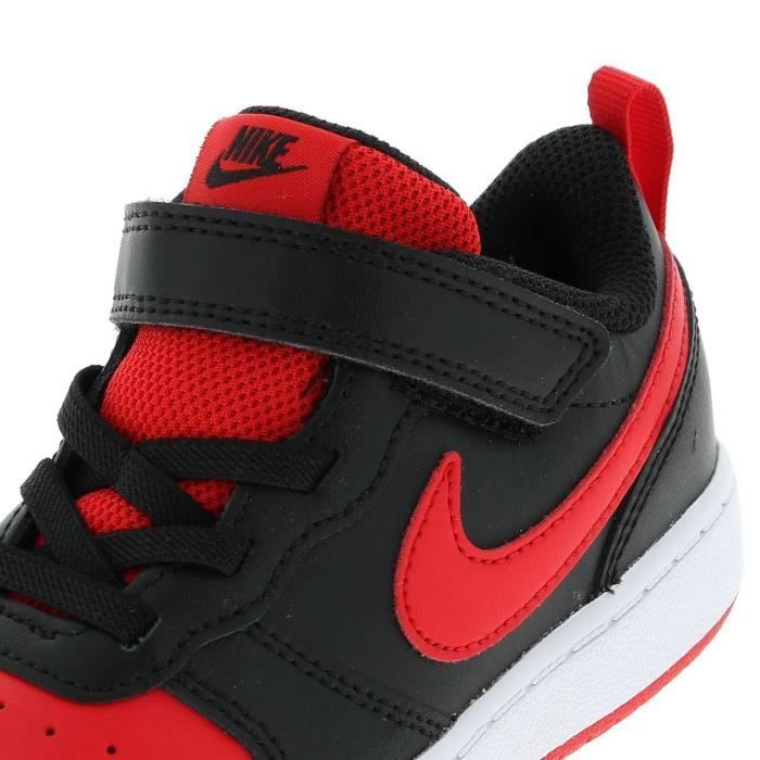 Chaussures - NIKE - Court Borough - Enfant Garçon - Noir - Serrage scratch