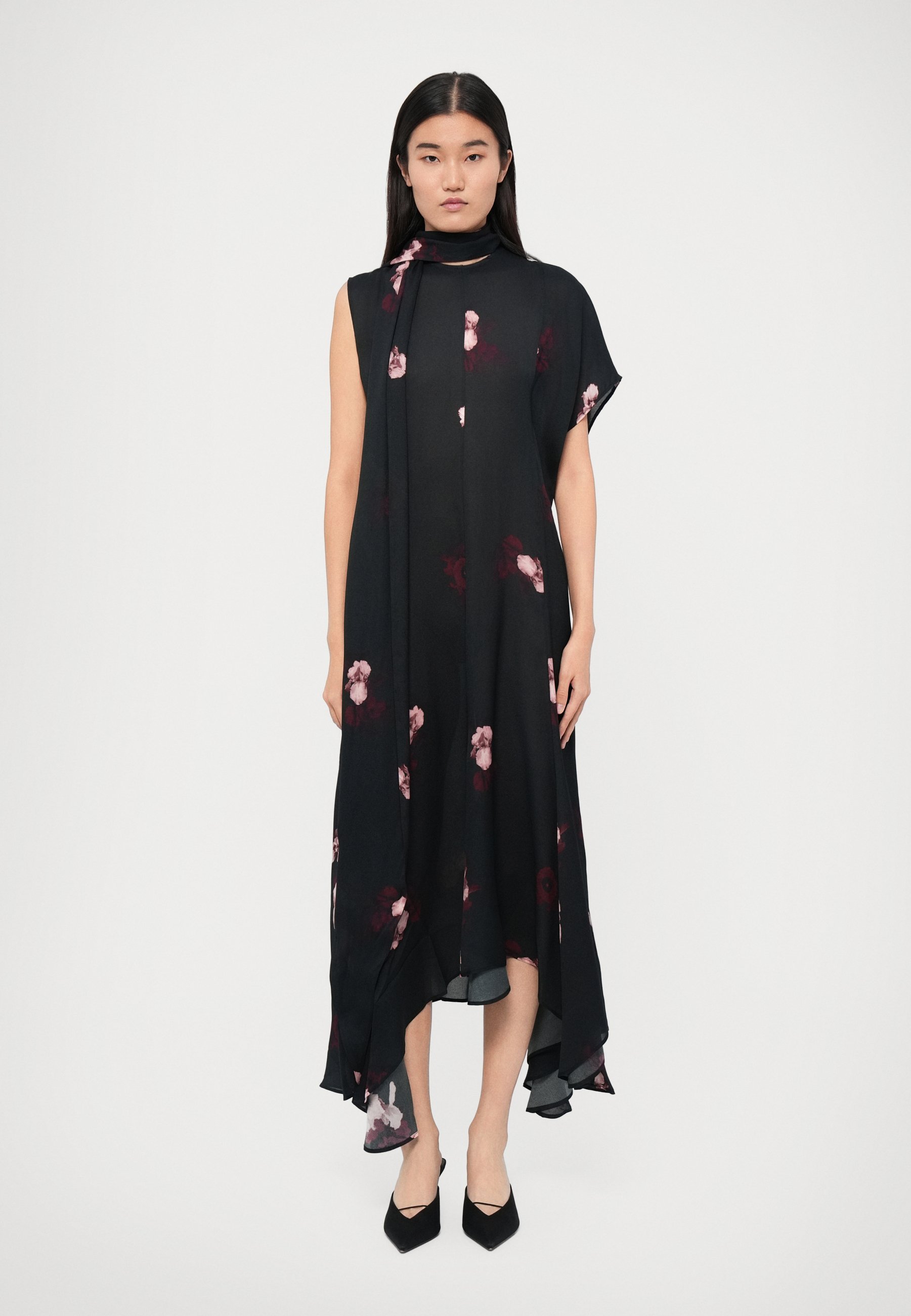 Rodebjer LOTTA BOUQUET - Maxi-jurk - donkerpaars/zwart