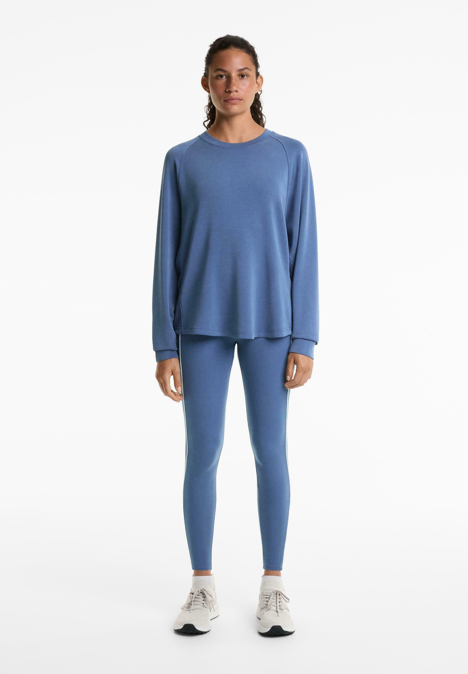 Felpa OYSHO OVERSIZE SOFT TOUCH - blu