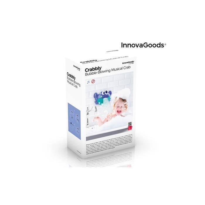 Jouet musical pour le bain Crabe avec bulles de savon Crabbly InnovaGoods - Kids Mate