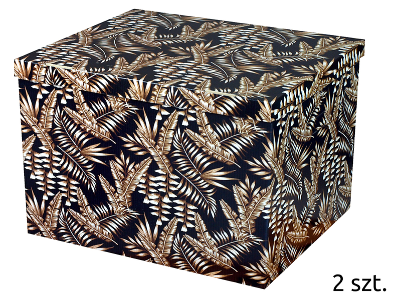 Zestaw pudeł kartonowych Paprocie 19x30 cm 2 szt.