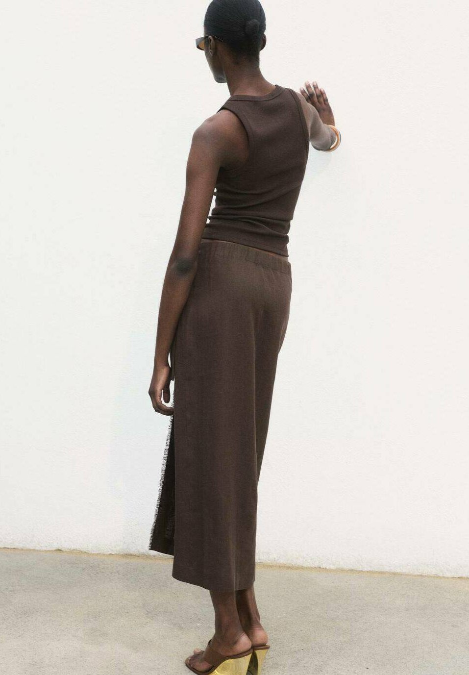 Mango SARONG - Apvyniojamas sijonas - rudas