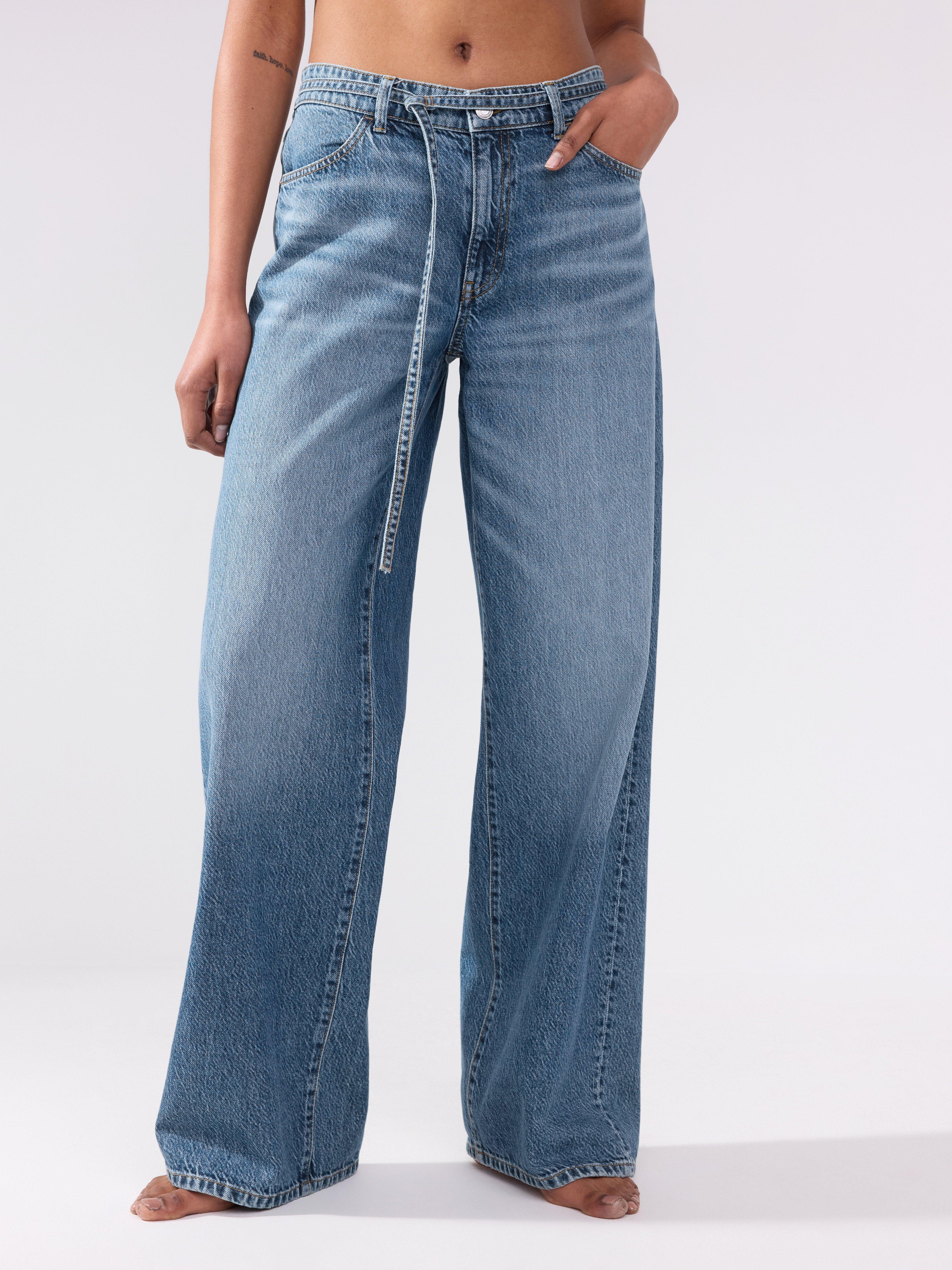 BREDE Peggy jeans med mellomhøy mid-rise Denimblå