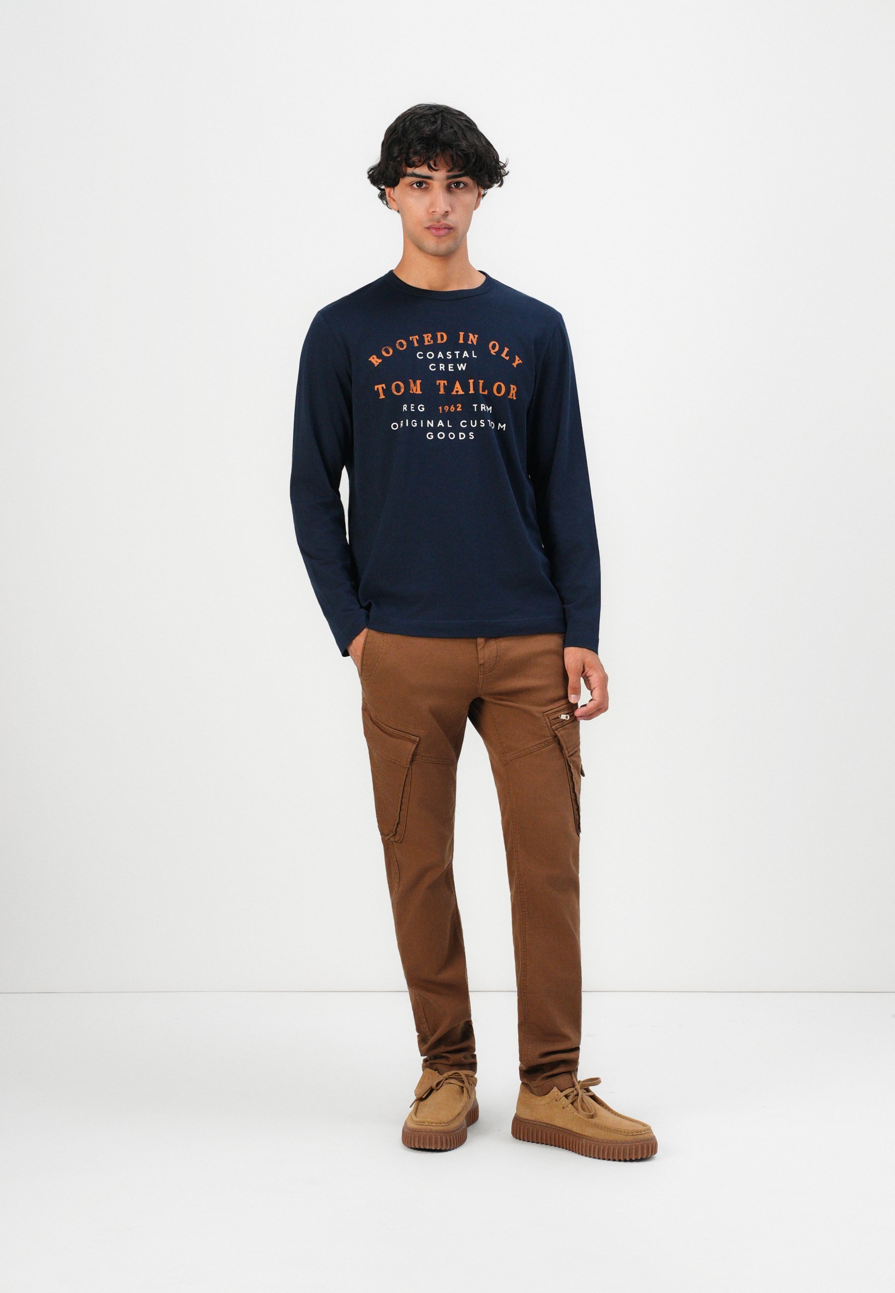 TOM TAILOR Cargobroek - donker palm