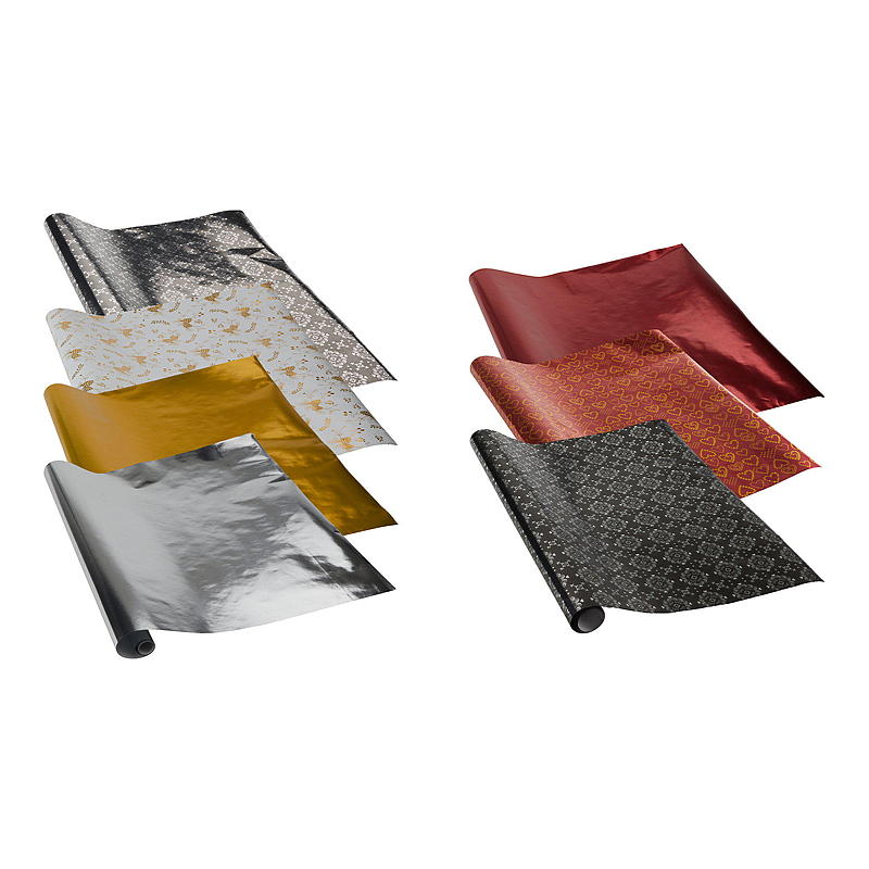 Hjem Julepapir 3 x 70 cm metallisk