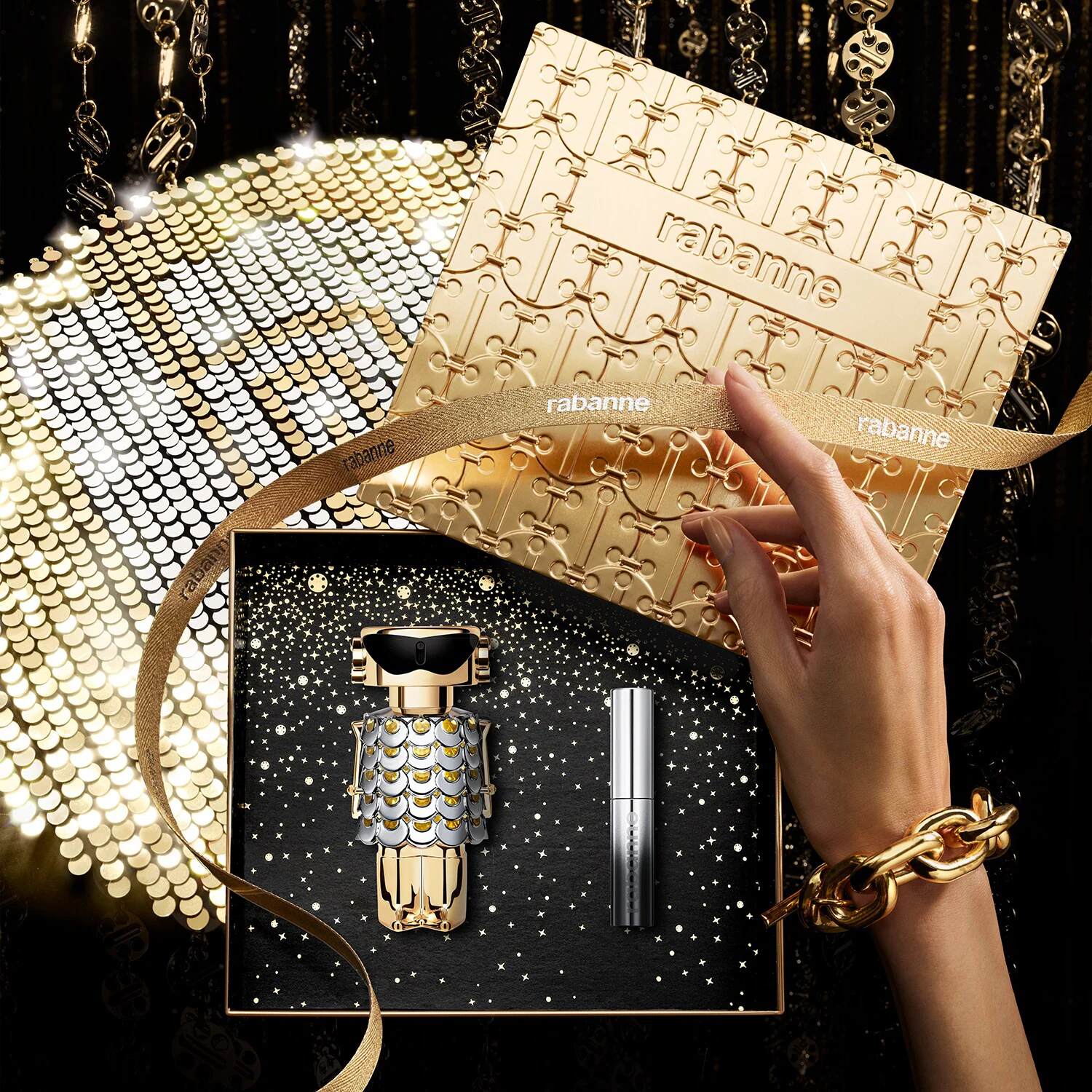 Rabanne Fame Box - woda parfum en tusz do rzęs w rozmiarze podróżnym