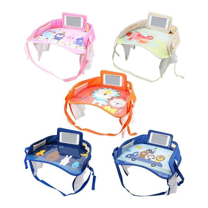 Soporte para bandeja de aperitivos para asiento de coche de bebé, organizador universal de mesa de comedor de juguete para niños de PVC
