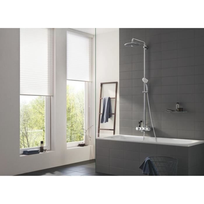 Columna de ducha/bañera GROHE - 26510000 - Mezclador termostático - 3 chorros - Cromado