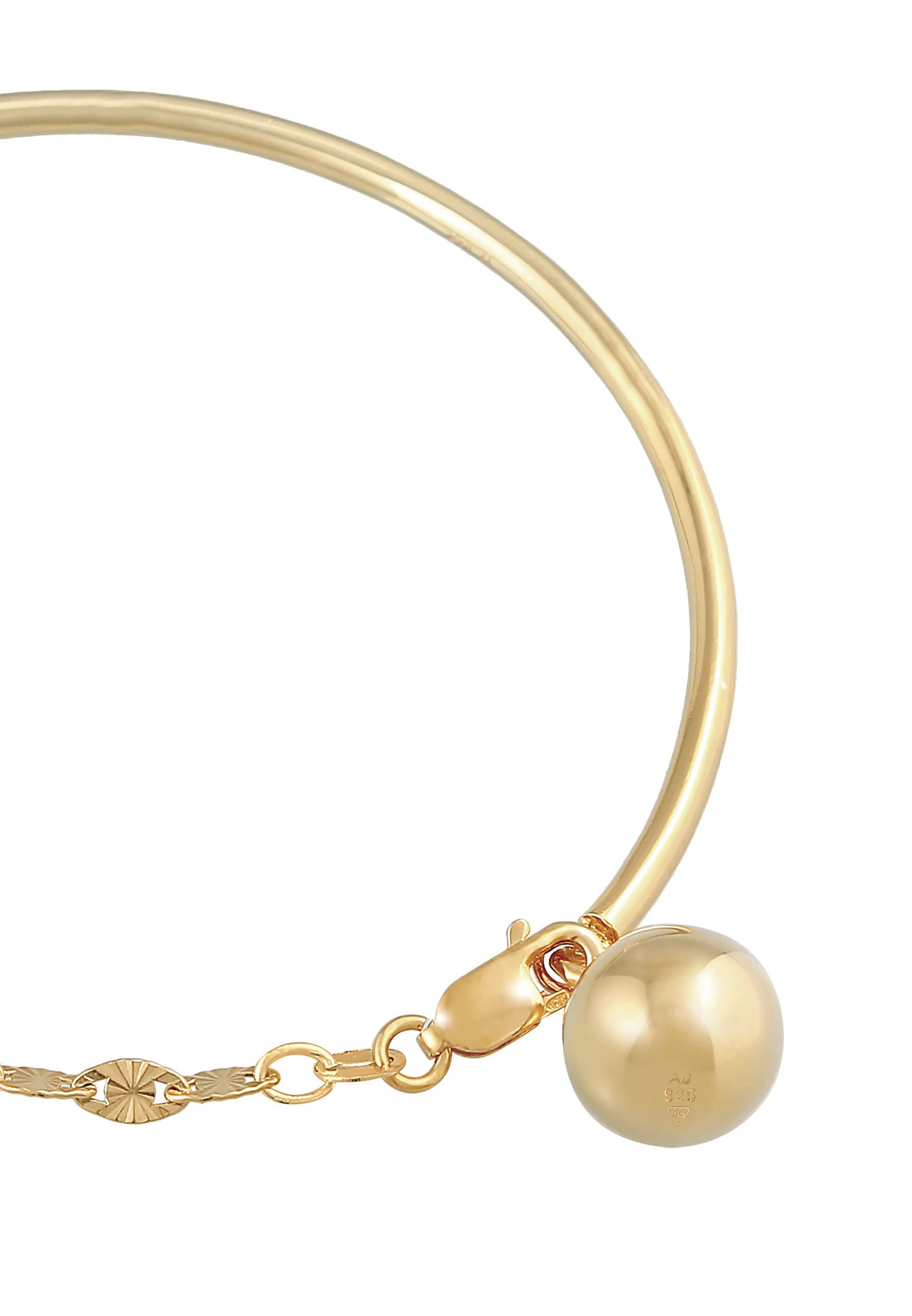 Elli PREMIUM Blogueuse de la tendance des plaquettes de balles pour dames en argent sterling 925