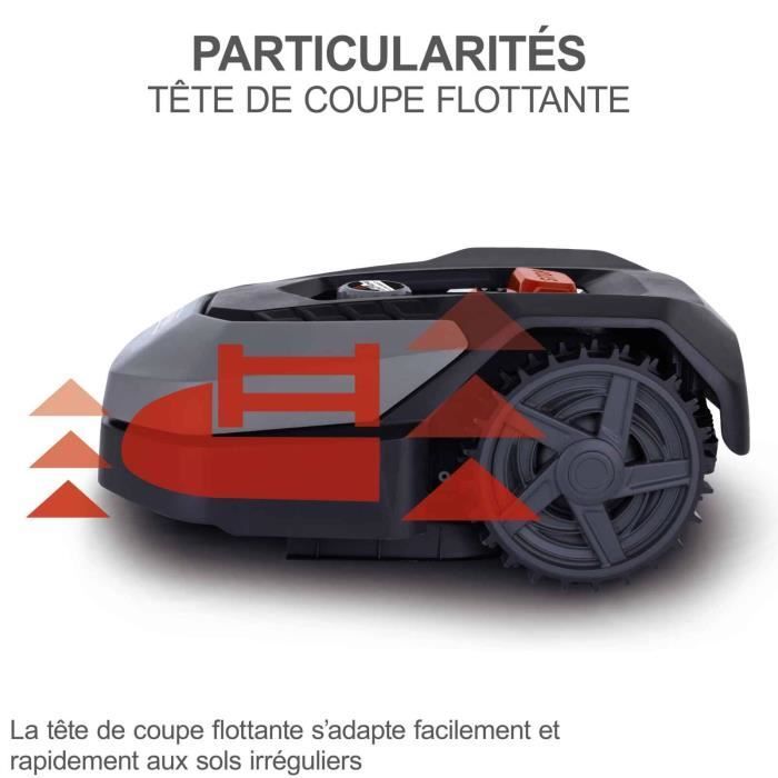 Cortacésped robótico Scheppach RoboCut L500 Connected para 400 m² con estación de carga | Hasta 400 m² | Sensor de lluvia | WiFi y Bluetooth
