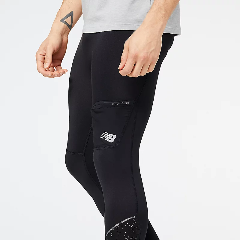 Run Heat reflecterende impactlegging voor heren - zwart