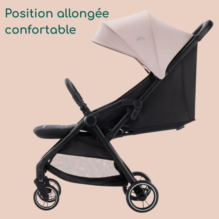 BEBECONFORT SUNLITE, Passeggino ultracompatto, comodo e leggero, dalla nascita fino a 4 anni, da 0 a 22 kg, Rosa Tinta
