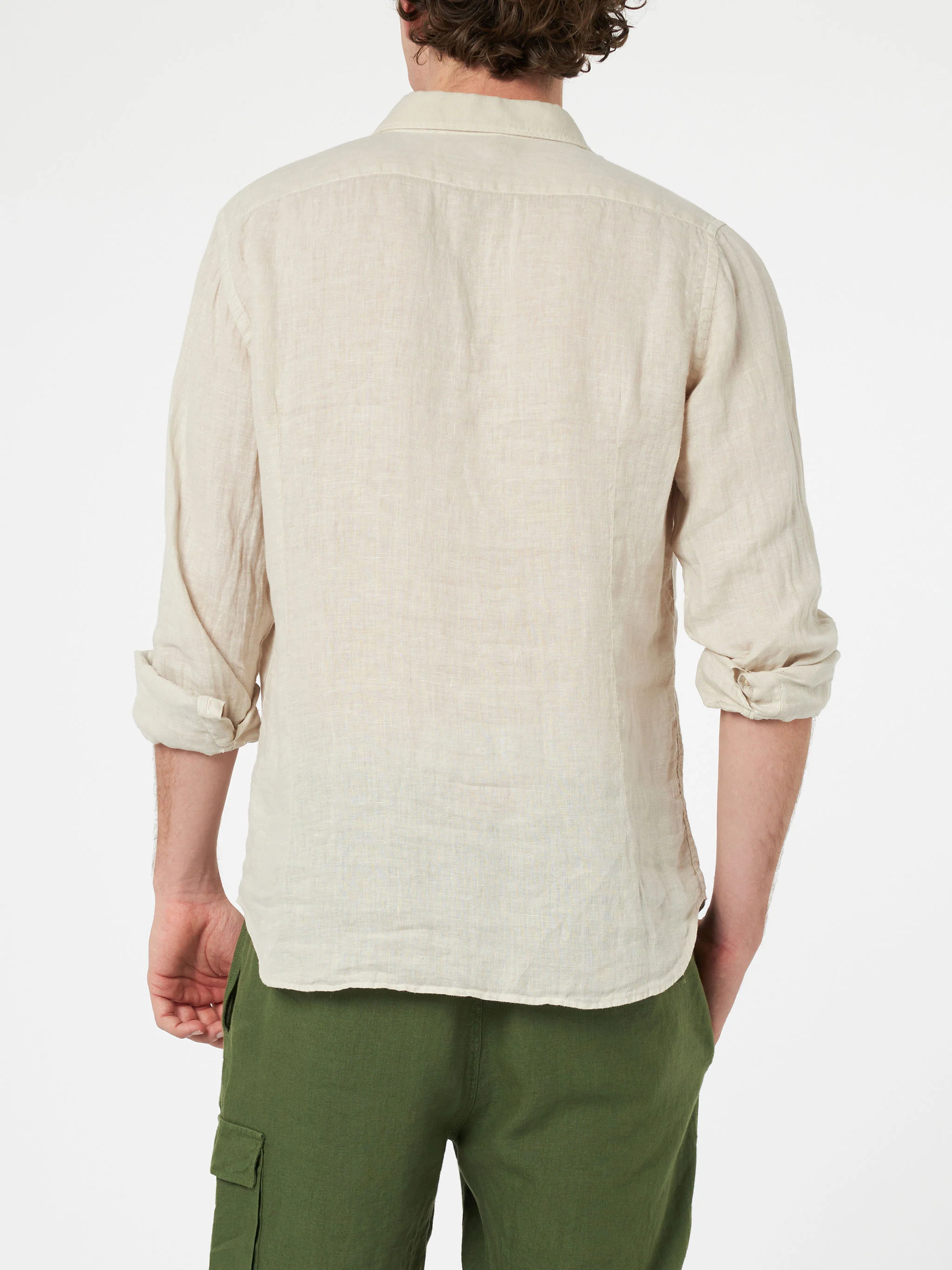 Pamplona Off-White Linnen Herenoverhemd