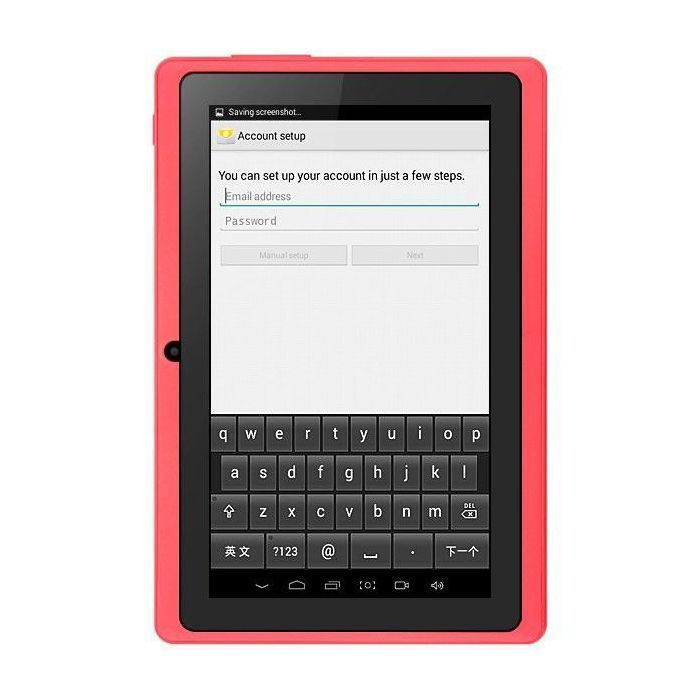 Tablet YONIS da 7 pollici con processore quad-core, Bluetooth, 1 GB di RAM, 8 GB di memoria Android, colore rosa + scheda SD da 4 GB.