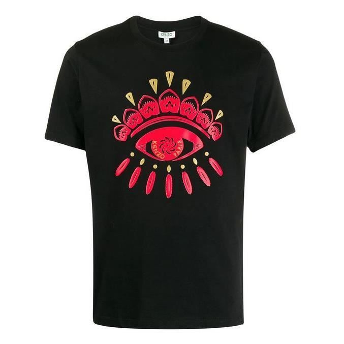 T-Shirt Femme - KENZO - Noir - Manches Courtes - Col Arrondi - Coton
