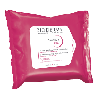 Bioderma Sensibio H2O Lingettes Démaquillantes meikinpoistopyyhkeet herkälle iholle 25 kpl 25 kpl