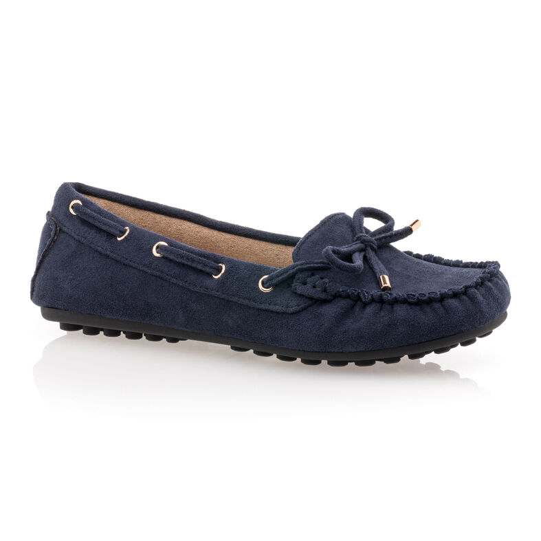 Blaue Damen-Loafer/Bootsschuhe