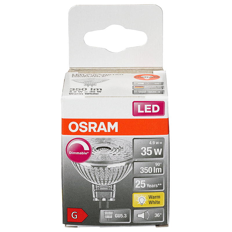 Osram LED-kohdelamppu 350 lm GU5.3 himmennettävä Osram