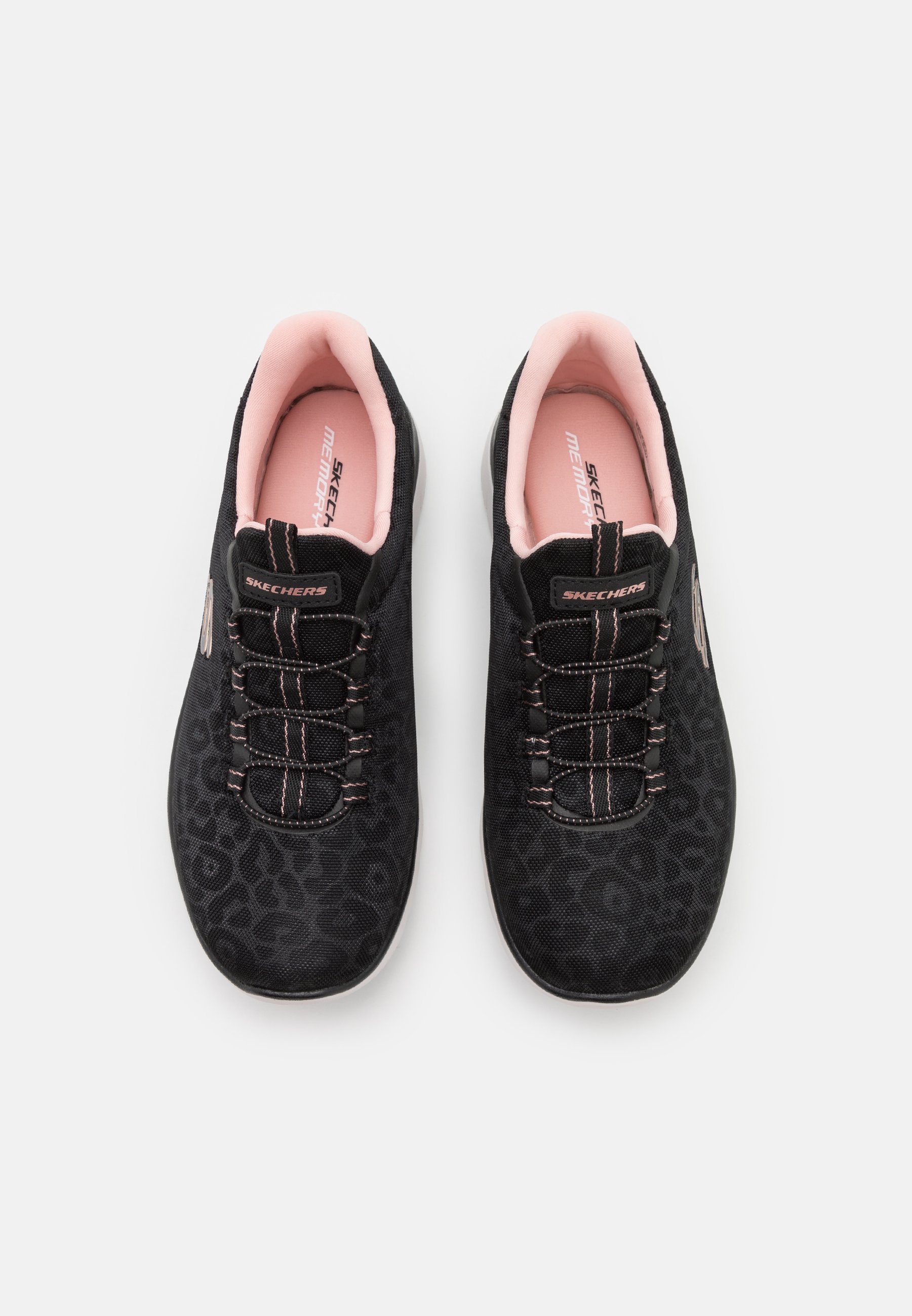 Skechers Sport SUMMITS - Chaussures sans lacets - noir/or rose