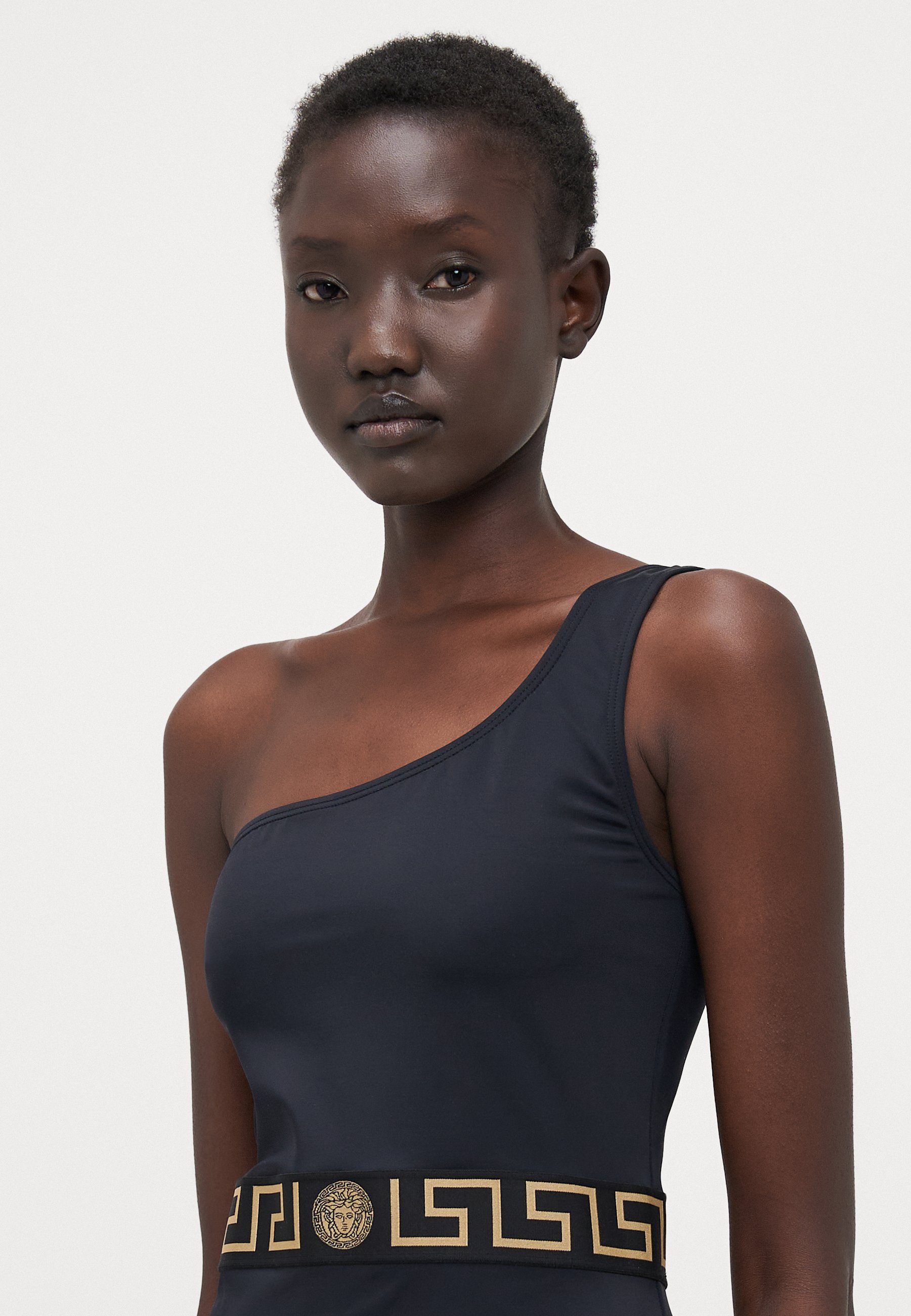 Versace SWIM ONE PIECE VITA NIEUW LOGO - Zwempak - zwart