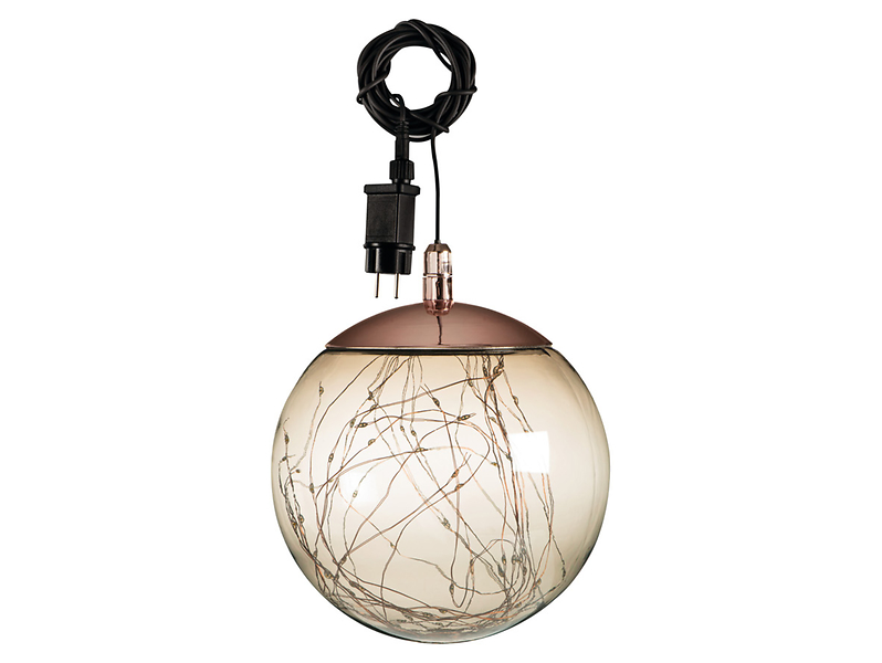 Lampa sufitowa zewnętrzna KB Lorisa LED brązowa
