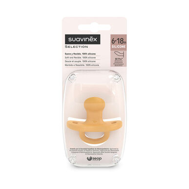 Chupete anatómico Suavinex Color Essence 6-18 meses Mostaza 1 unidad 1 unidad