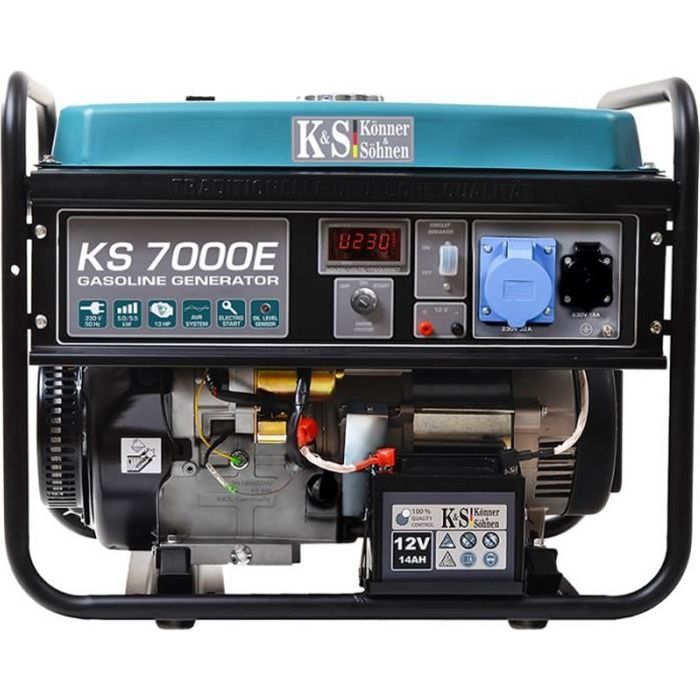 Generador - Konner & Sohnen - KS 7000E - 5500W - Gasolina - Arranque manual