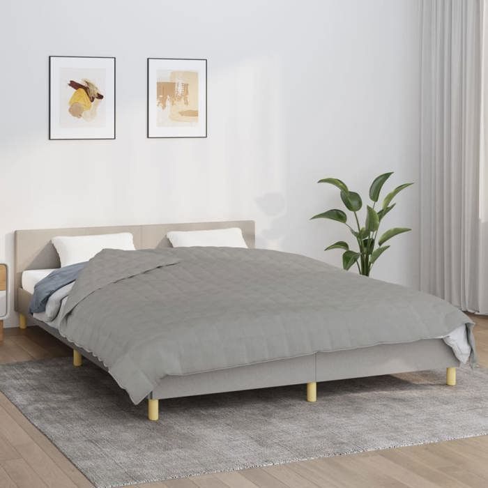 Manta con peso vidaXL Gris 200x220 cm 13 kg Tela 3154787
